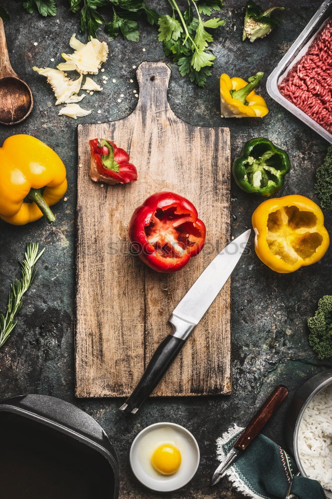 Image, Stock Photo Healthy vegetarian food with quinoa and beans