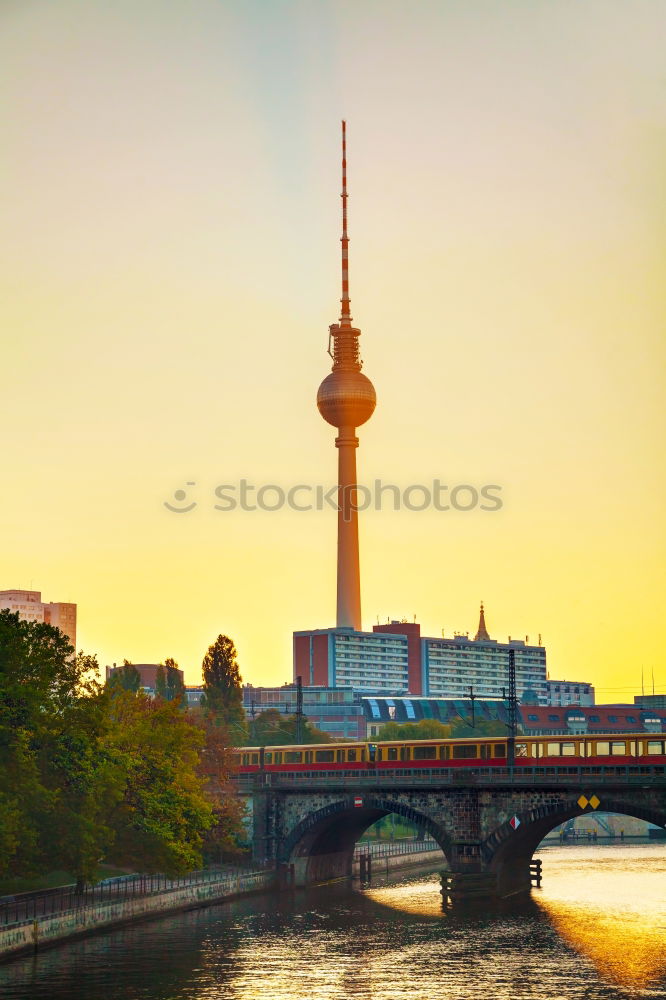 Similar – Image, Stock Photo Düsseldorf evening skyline