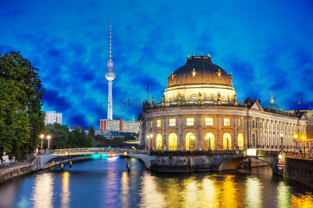 Similar – Düsseldorf evening skyline