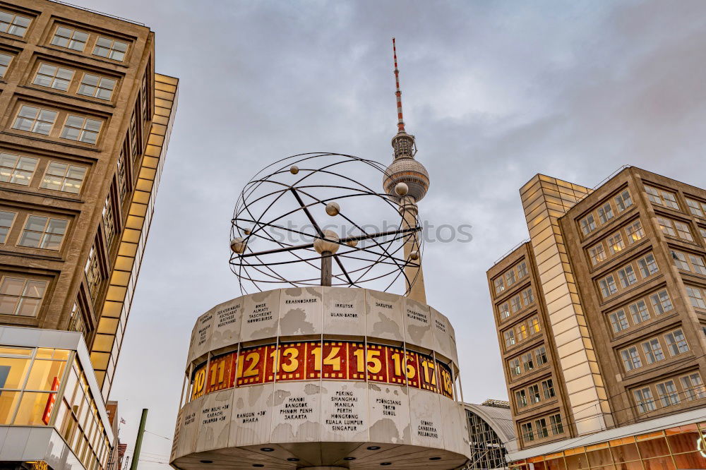 Similar – World time clock with television tower