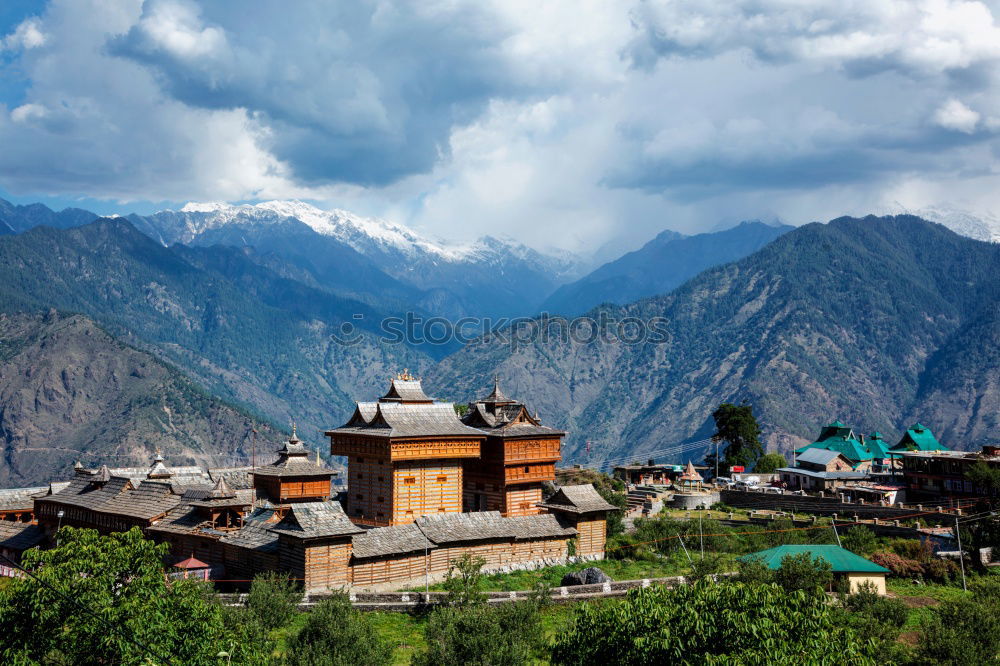 Similar – Image, Stock Photo Paro Dzong (Rinpung Dzong) in Bhutan