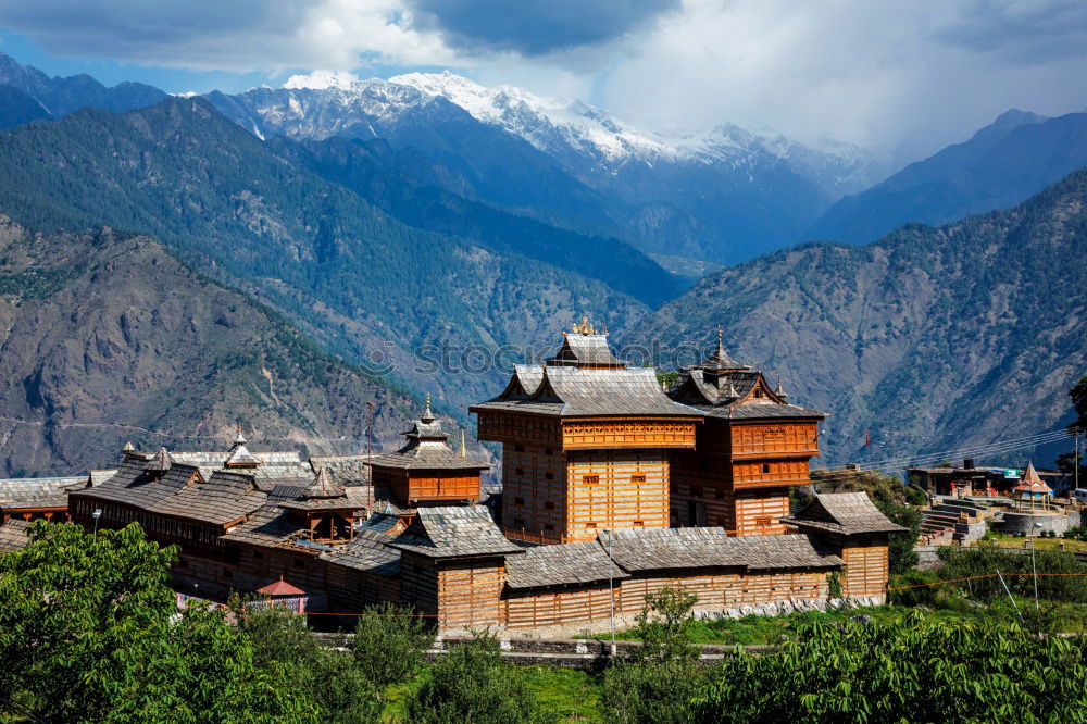 Similar – Image, Stock Photo Paro Dzong (Rinpung Dzong) in Bhutan