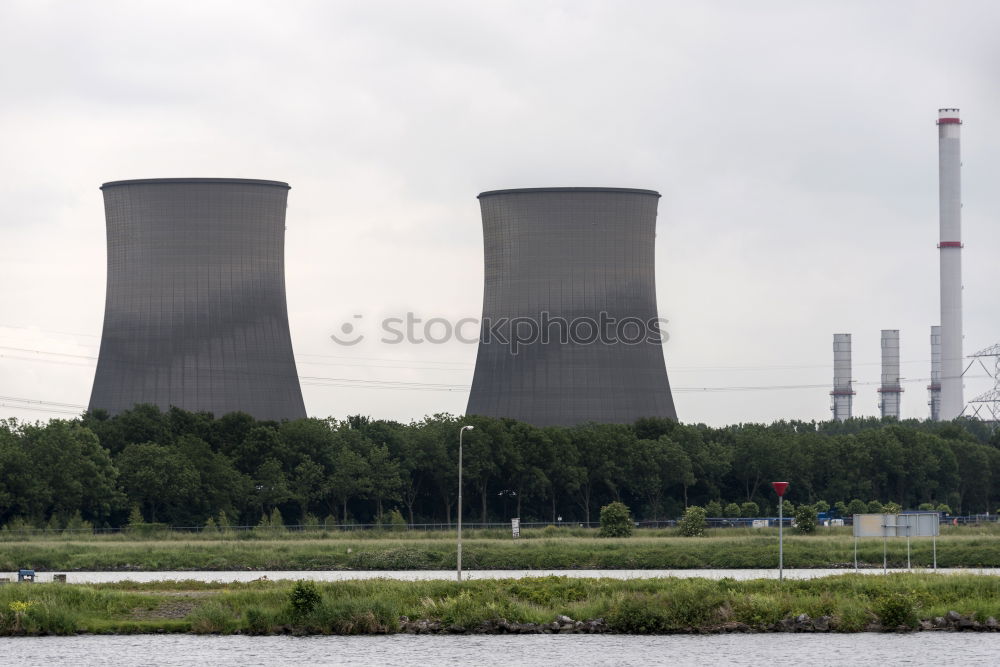 Similar – Cooling tower in rapeseed