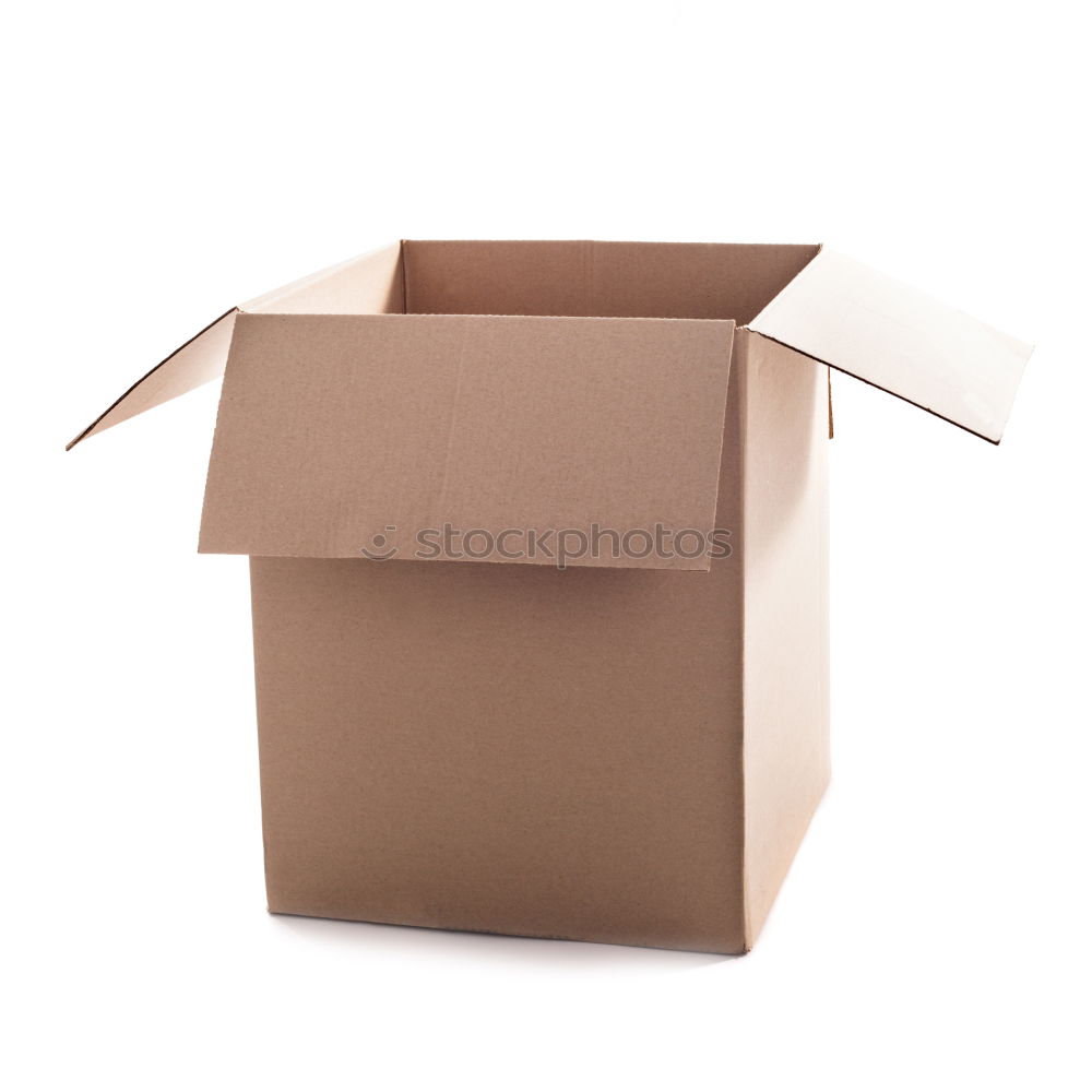 Similar – empty open box of brown cardboard