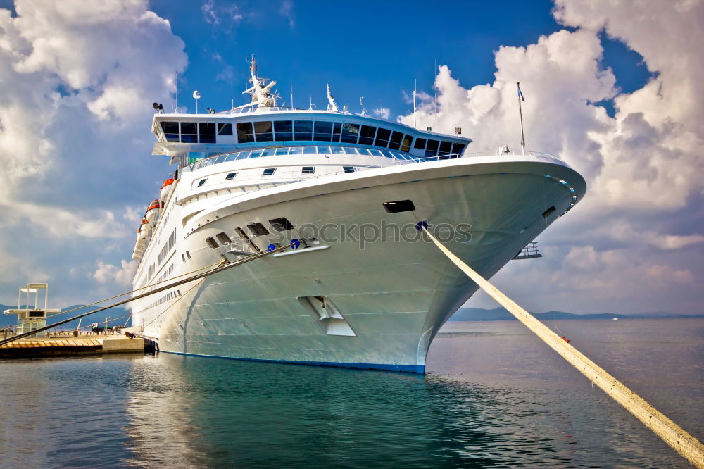 Similar – Big white cruise ship. Synny day.