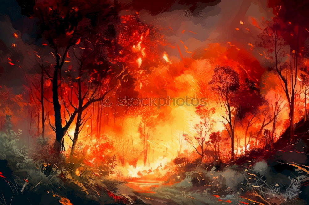 Similar – Image, Stock Photo Forest fire Education