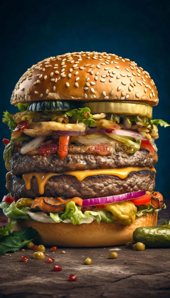 Similar – Image, Stock Photo burgers Food Vegetable