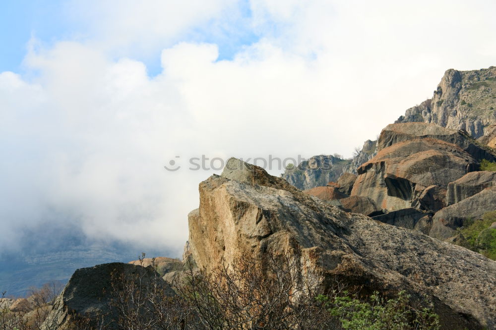 Image, Stock Photo All the children brake before the canyon,