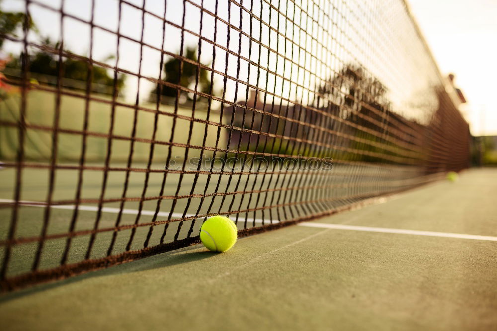 Similar – Padel blade racket resting on the net