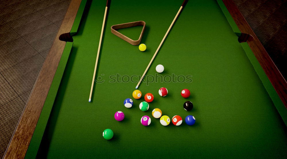 Similar – Foto Bild Einlochen II Billard Tisch