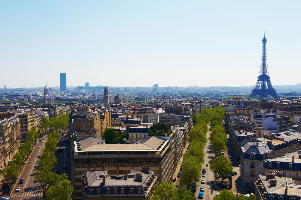 Similar – Paris cityscape with aerial architecture