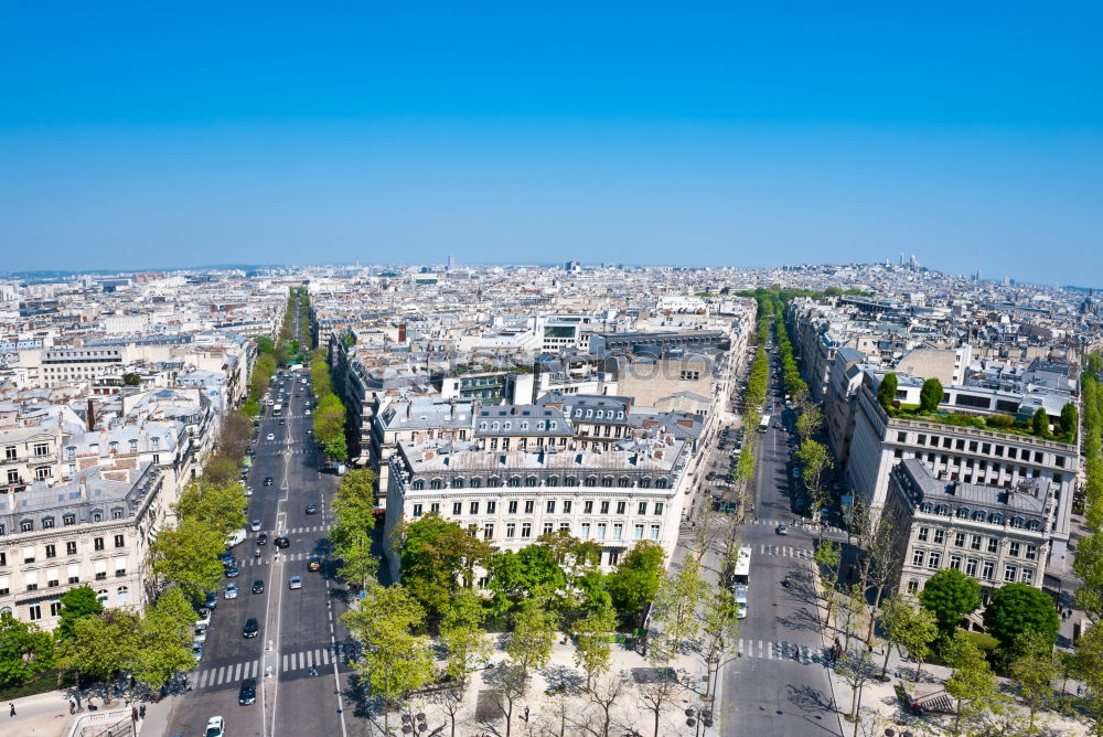 Similar – Paris cityscape with aerial architecture