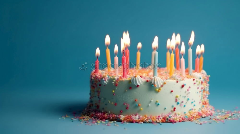 Similar – Image, Stock Photo Cupcake with candle for birthday