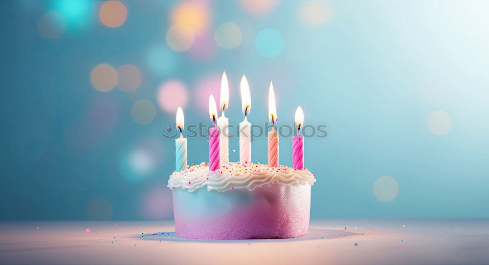 Similar – Image, Stock Photo Cupcake with candle for birthday