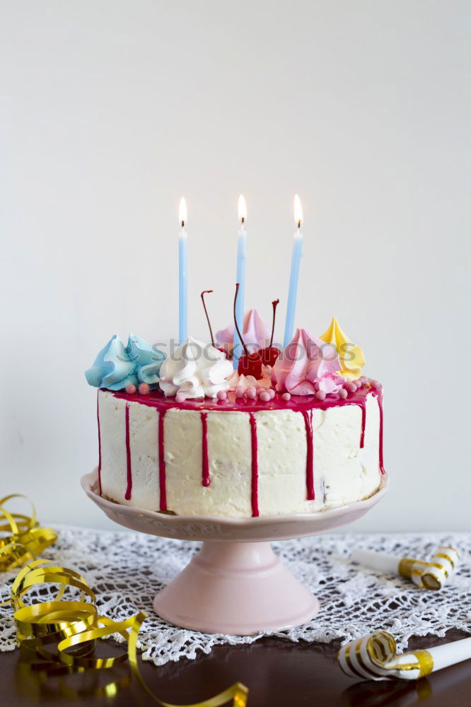 Similar – Image, Stock Photo Cute unicorn cake with painted closed eyes