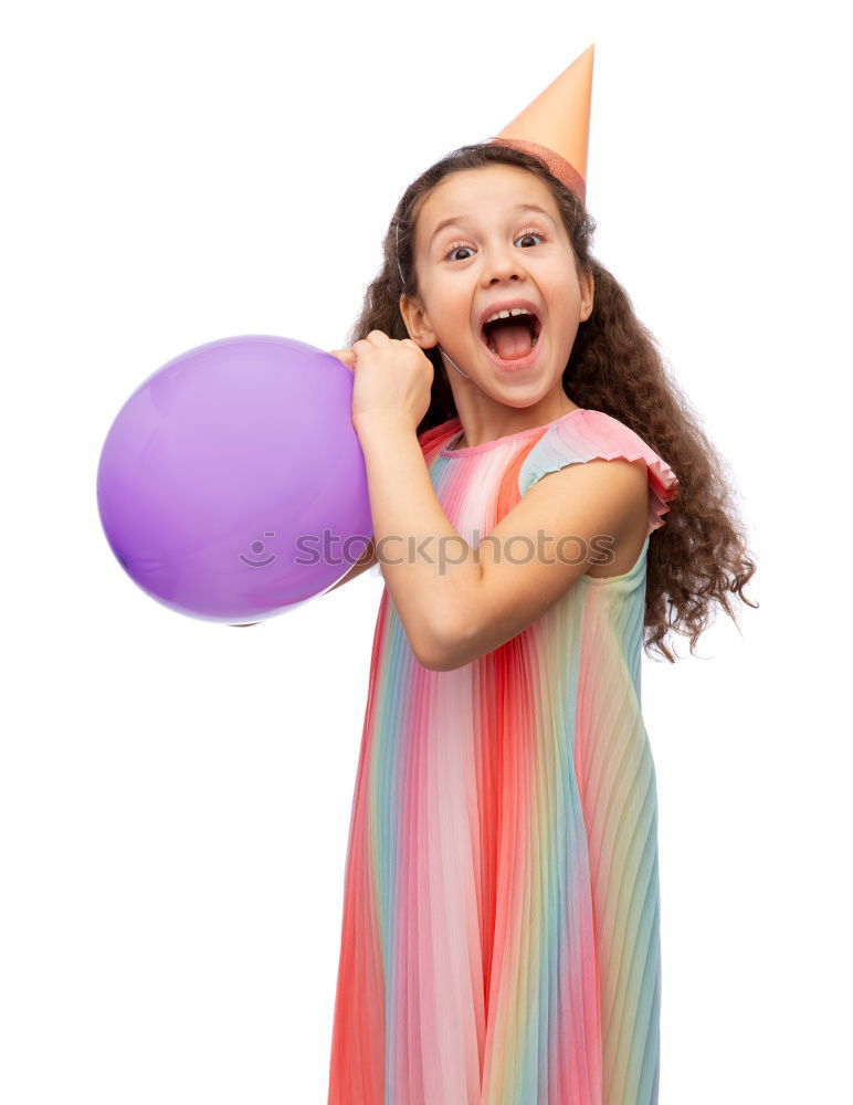 Similar – happy and smiling boy with colorful balloons