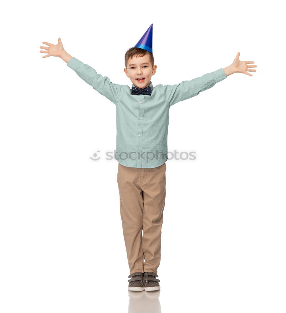 Similar – happy and smiling boy with colorful balloons