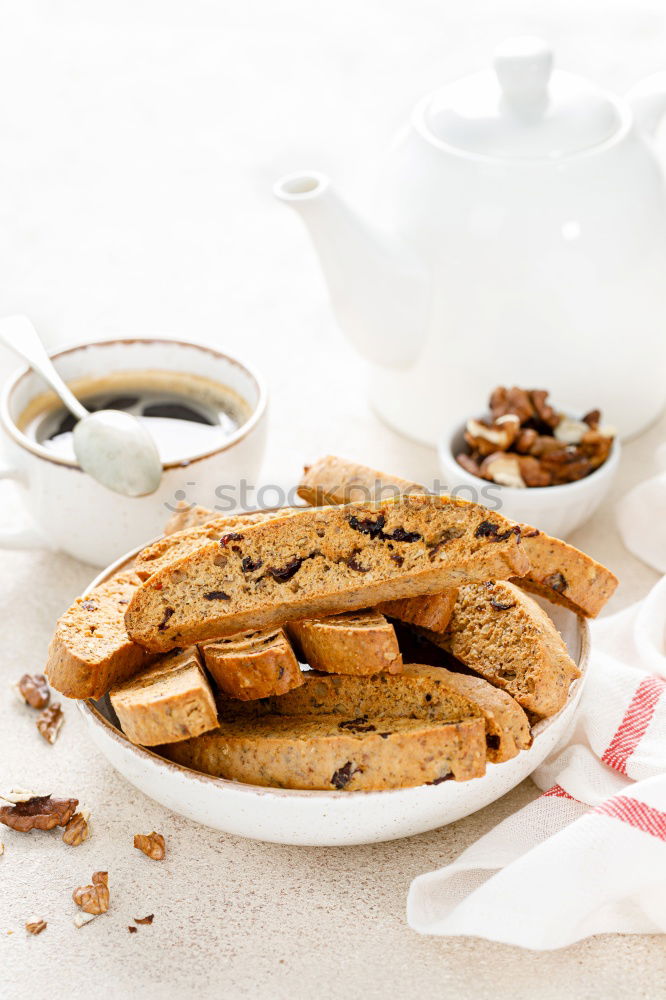 Similar – Image, Stock Photo A few books with cup of coffee and cookies on wooden floor