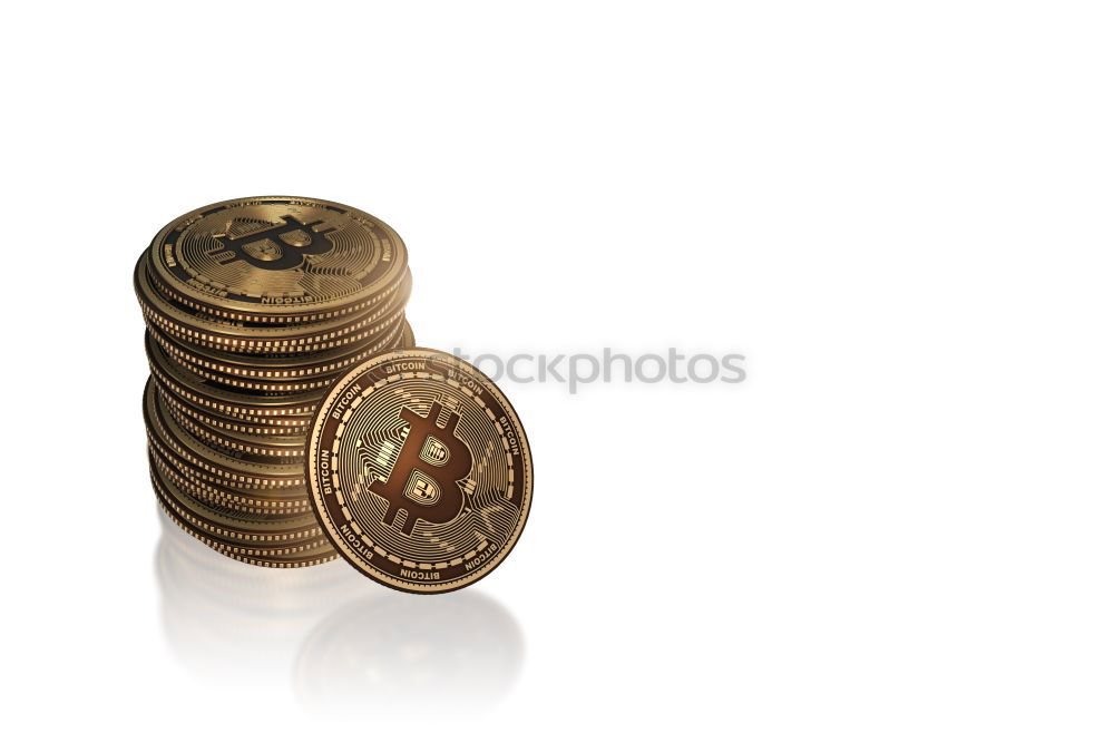 Similar – Image, Stock Photo bitcoin on the blue background copy space