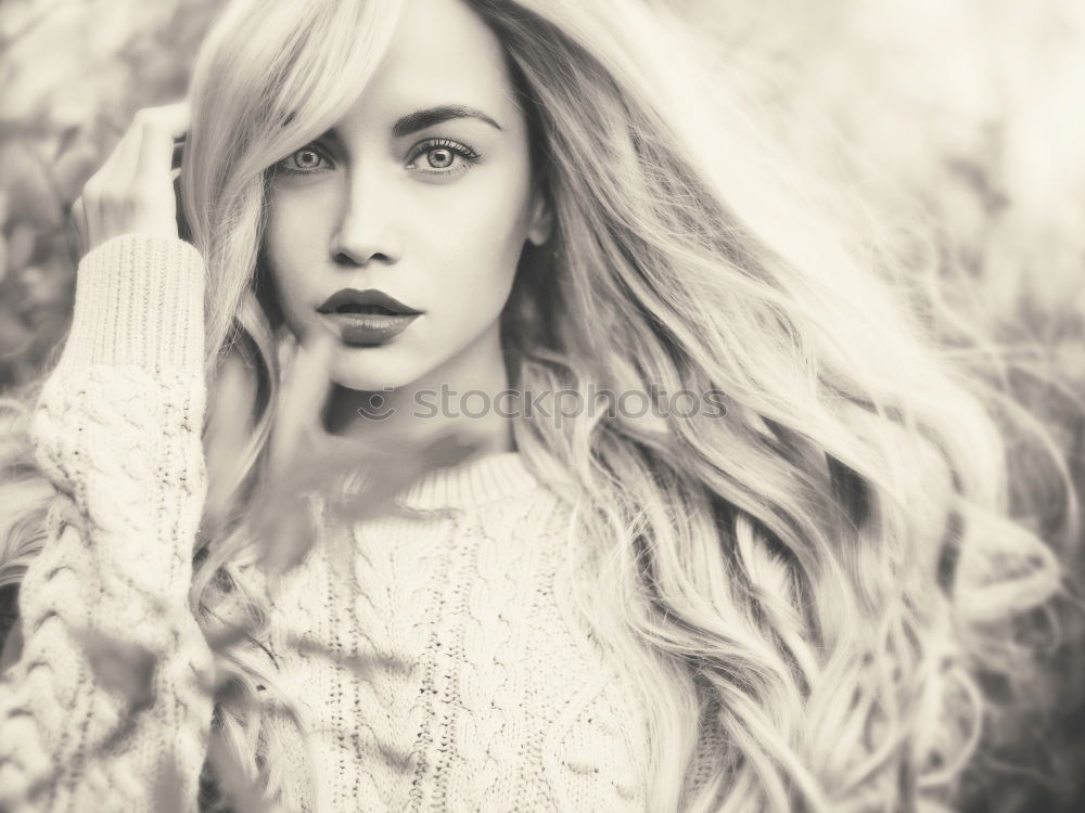 Image, Stock Photo Young blonde woman