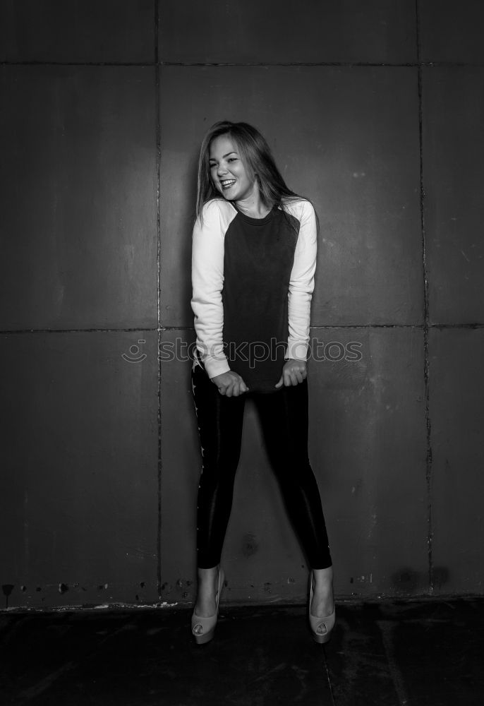 Similar – Image, Stock Photo Pretty woman walking on the street alone