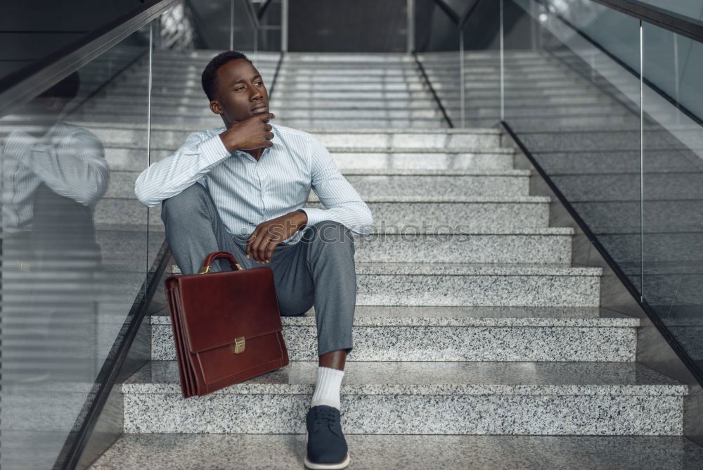 Similar – Image, Stock Photo Young man alone listening to music