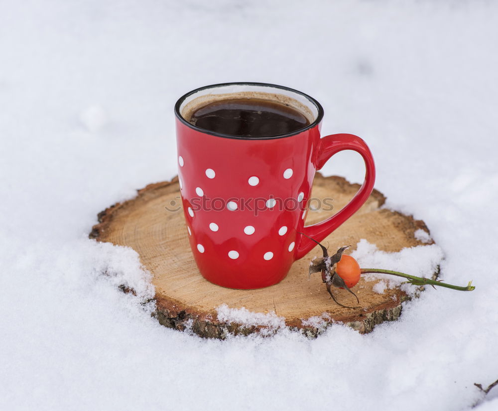 Similar – Image, Stock Photo red ceramic cup with hot black coffee