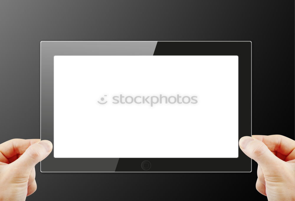 Similar – Image, Stock Photo Tablet on pink and dark turquoise background