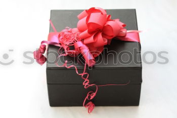 Similar – Image, Stock Photo Gift box, wrapped in recycled paper and red bow