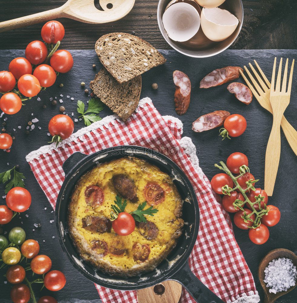 Similar – Image, Stock Photo Kitchen table with strawberries Tiramisu ingredients