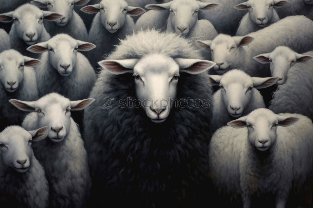 Similar – Image, Stock Photo counting sheep Farm animal