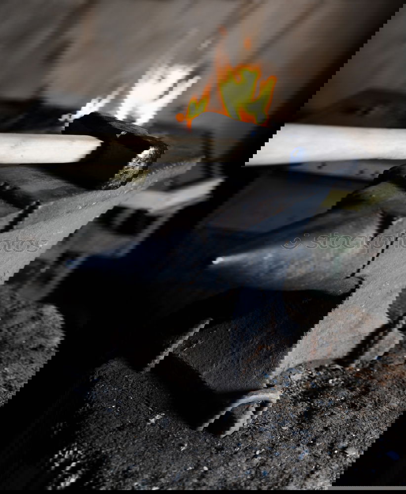 Similar – Image, Stock Photo Old hammer and anvil in a forge