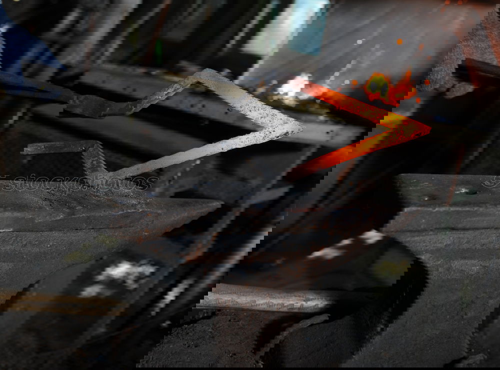 Similar – Image, Stock Photo Red hot iron in a forge