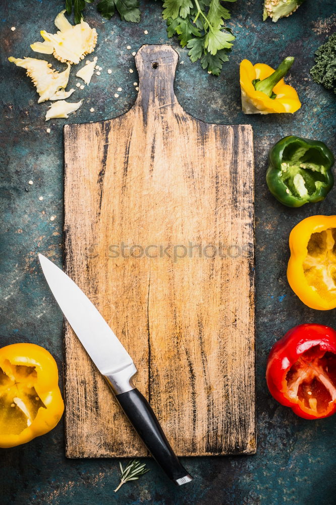 Similar – Sliced pumpkin on the kitchen table with cooking ingredients