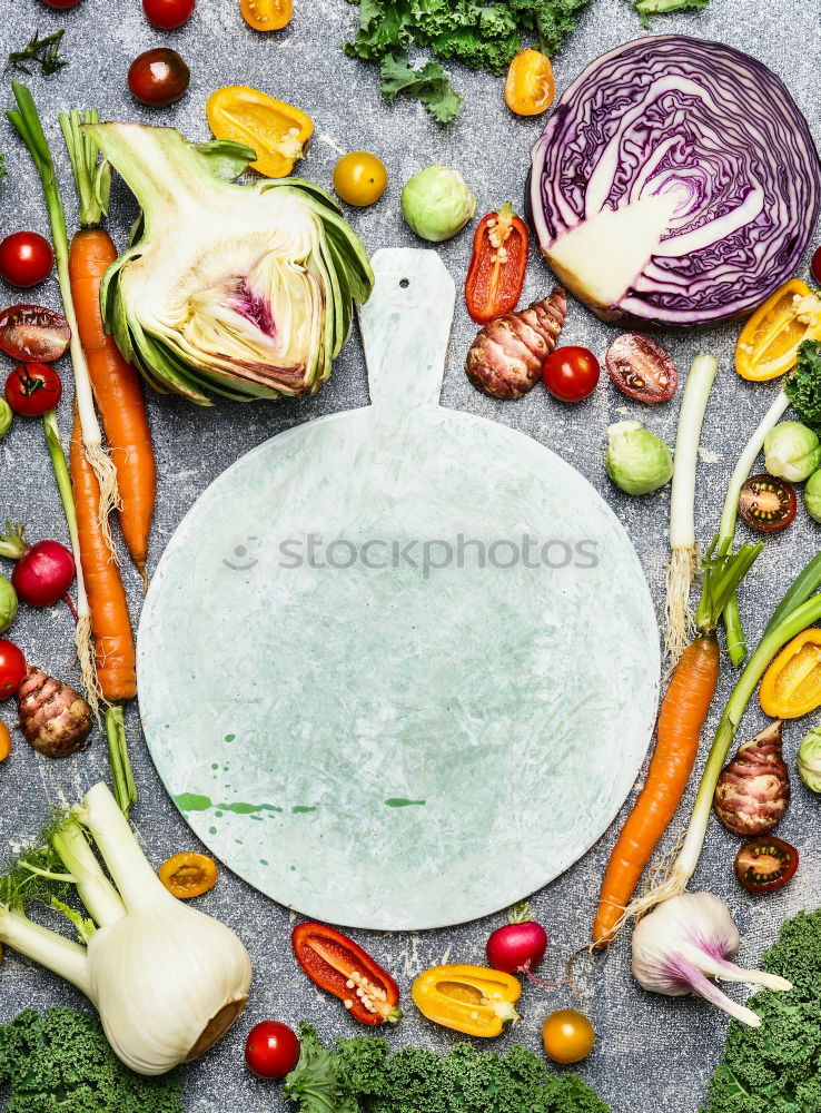 Similar – Image, Stock Photo Asparagus and various healthy vegetarian ingredients