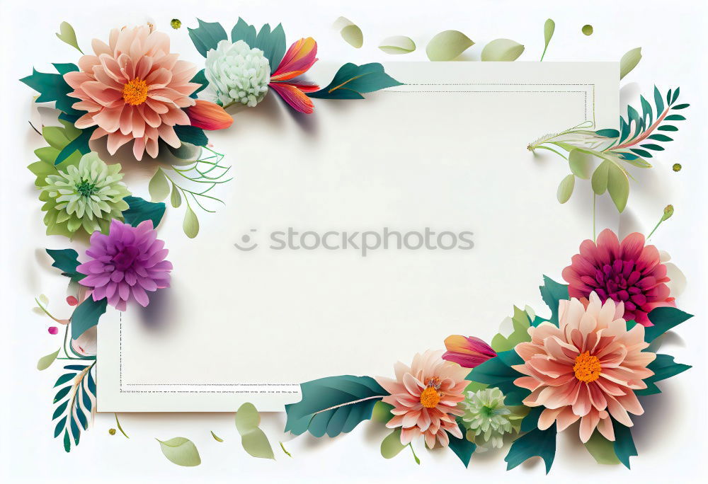 Similar – Gerbera flowers on white board