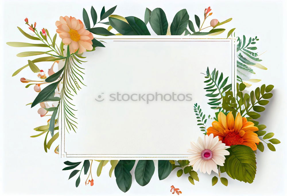 Similar – Gerbera flowers on white board