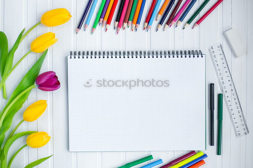 Similar – Image, Stock Photo Spring desk with Tablet PC and Smartphone