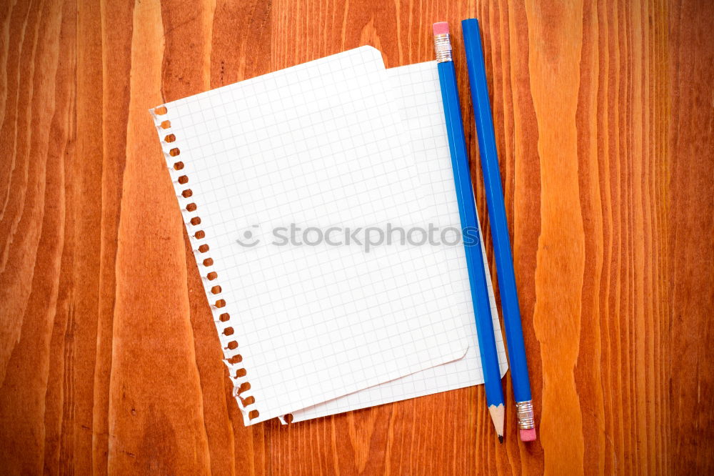 Similar – notebook with white sheets and a crumpled sheet of paper