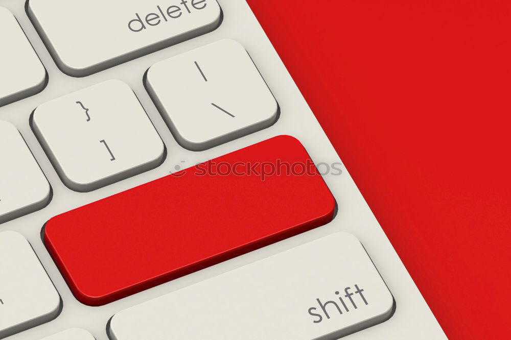 Similar – Keyboard on red background