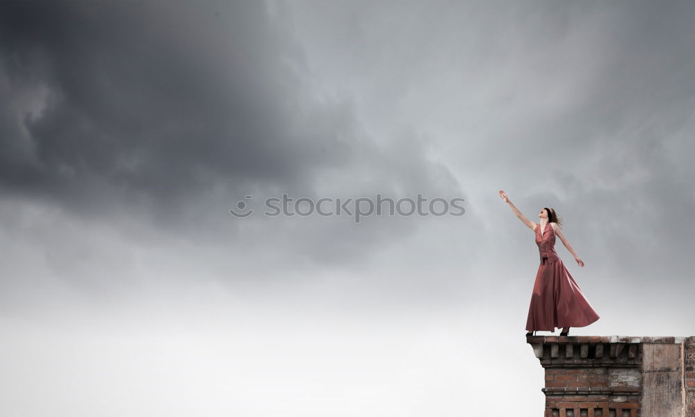 Similar – Image, Stock Photo balancing act Human being