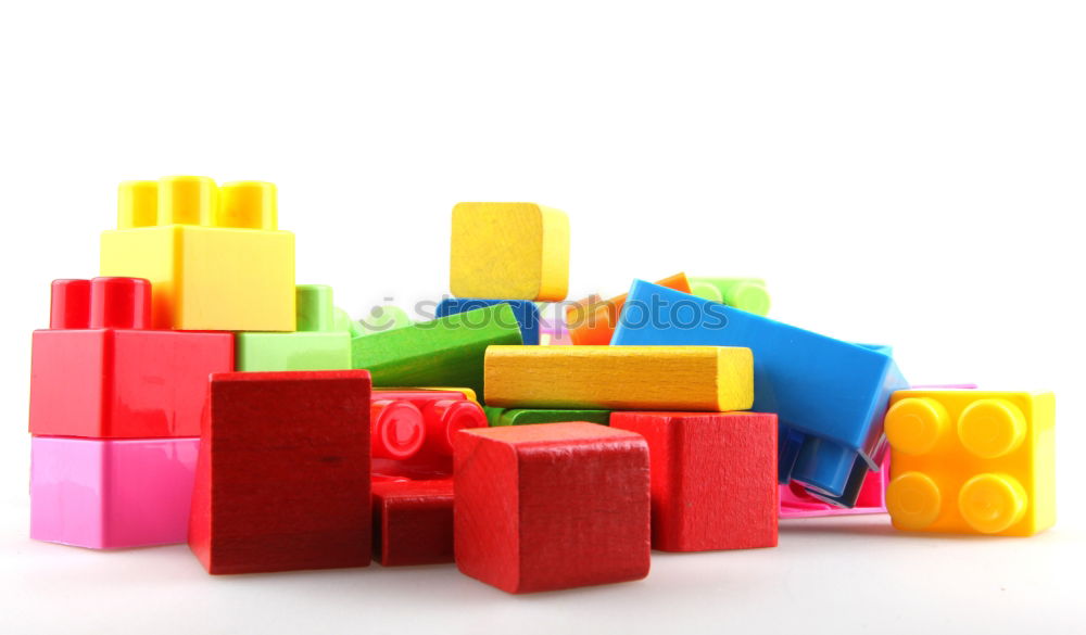 Similar – Image, Stock Photo Floating Plastic geometric cubes in the air. Construction toys