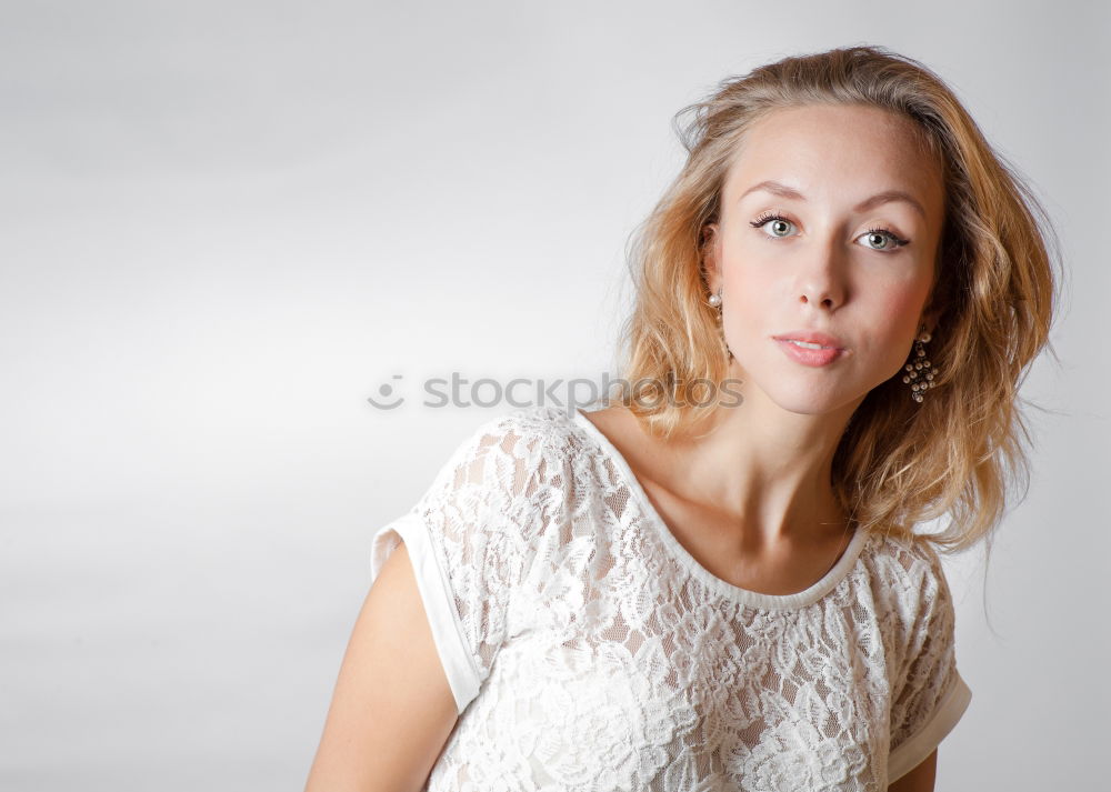 Image, Stock Photo Girl happy portrait woman