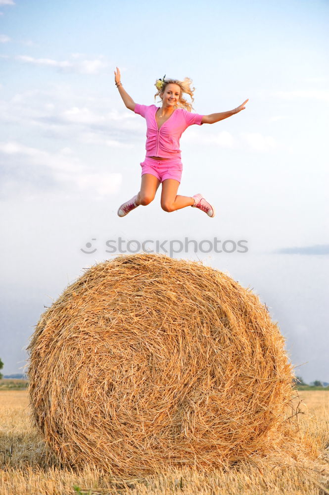 Similar – Girl on hay bales girl