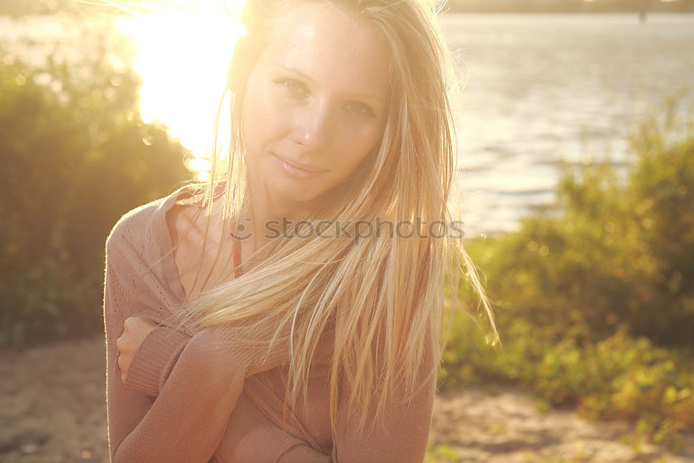 Similar – Image, Stock Photo Closeup portrait of a girl.