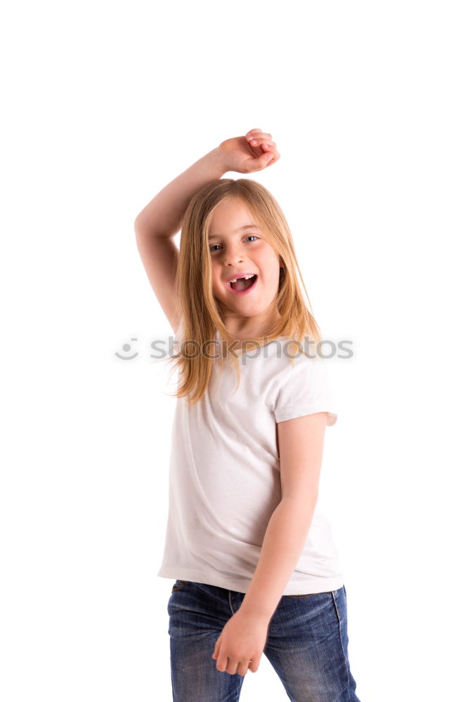 Similar – Image, Stock Photo beautiful kid girl playing under white sheets on bed