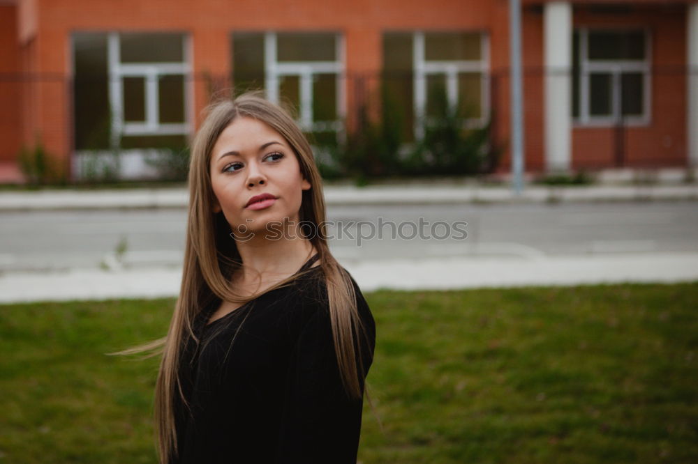 Similar – Image, Stock Photo Pretty brunette woman