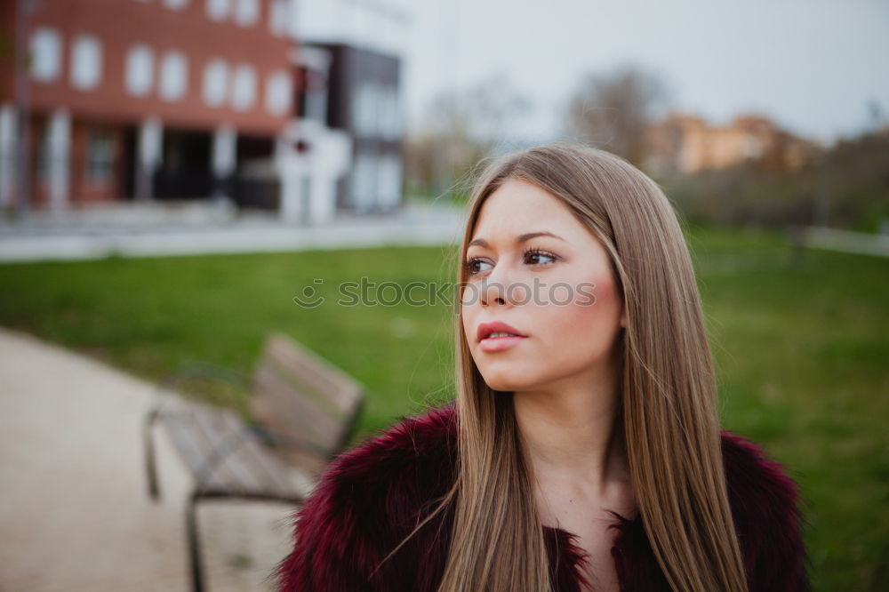 Similar – Image, Stock Photo A pretty girl in the countryside