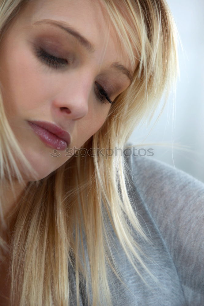 Similar – young smiling woman with wild hair