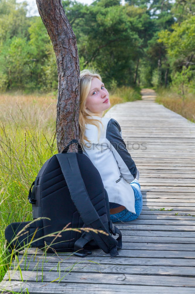 Similar – autumn. Young woman